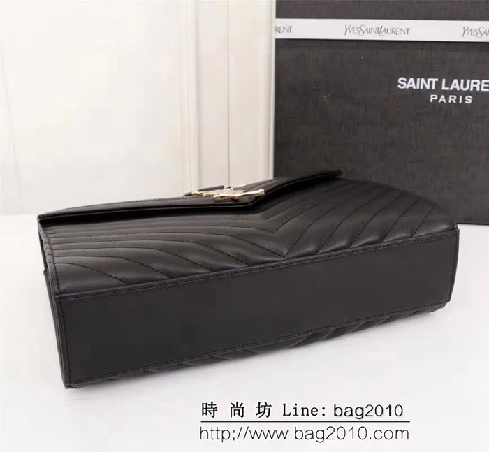 YSL聖羅蘭 經典款 互扣式金屬YSL標誌 原版南非皮肩背包 26588 YAS1331